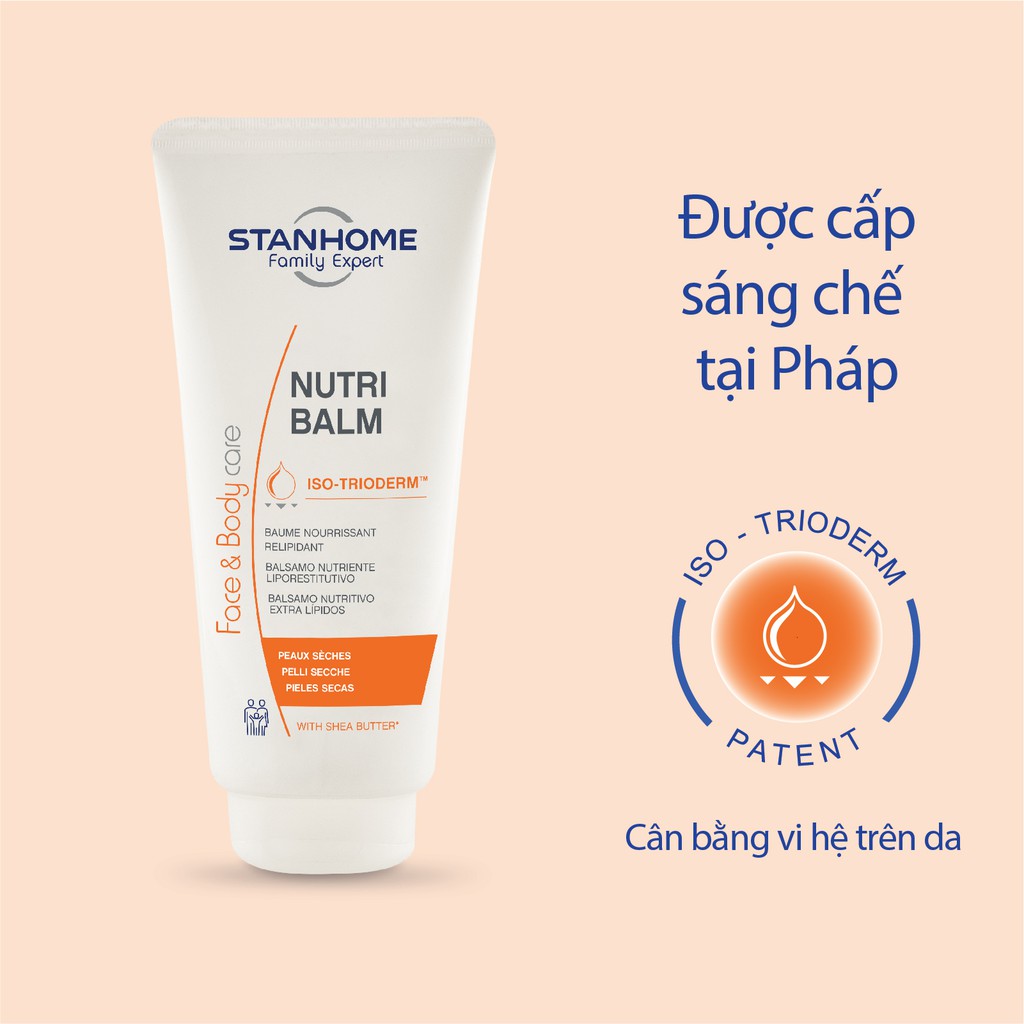 Kem dưỡng ẩm cho da khô, da nhạy cảm Stanhome Family Expert Nutri Balm 200ml/tuýp