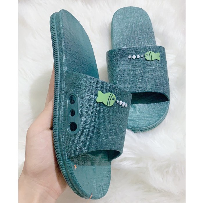 [𝐍𝐄𝐖] Dép Quai Ngang Họa Tiết Con Cá Đáng Yêu , 2 màu Full size 36-41