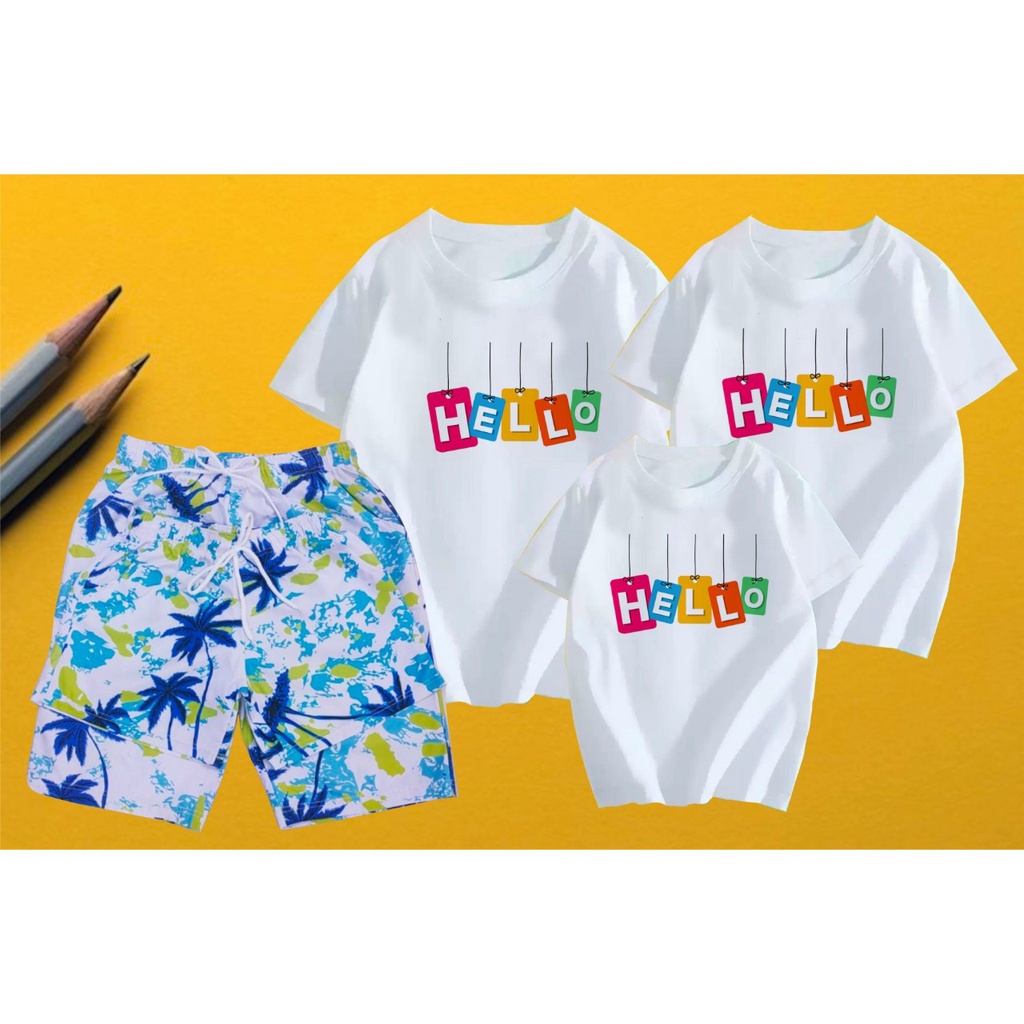 Áo nhóm , Đồ đi biển . Chất liệu thun cotton loại 1 đủ size từ 8 đến 100kg .