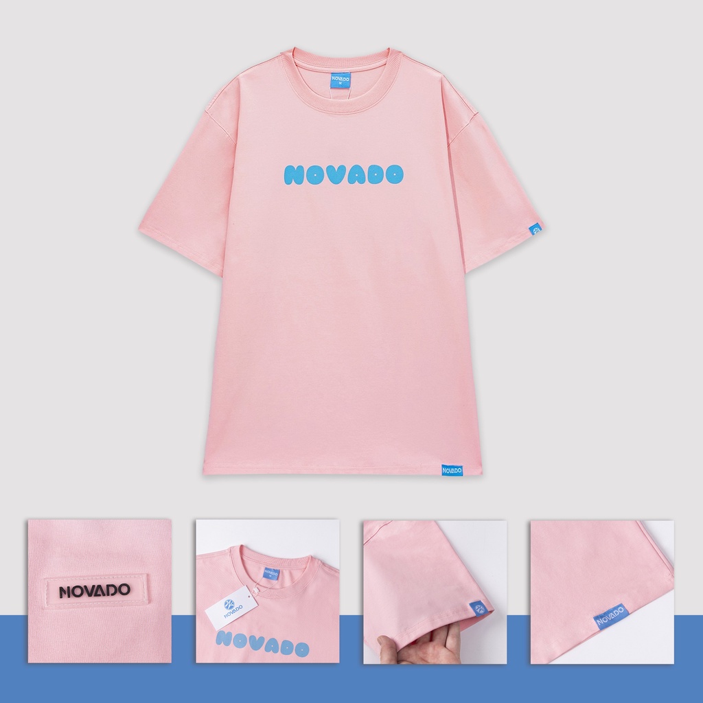Áo Thun Unisex Local Brand Novado Fashion Basic Cotton 4 Chiều Nam / Nữ Form Rộng Thoáng Mát Hồng N18H-LG