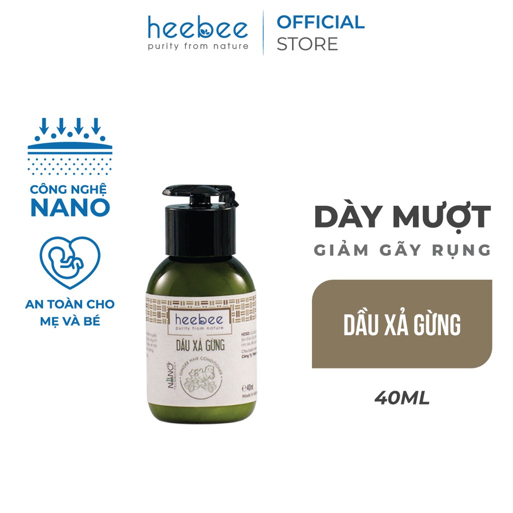 Dầu xả dược liệu Gừng Heebee giảm rụng tóc, phục hồi hư tổn 40ml