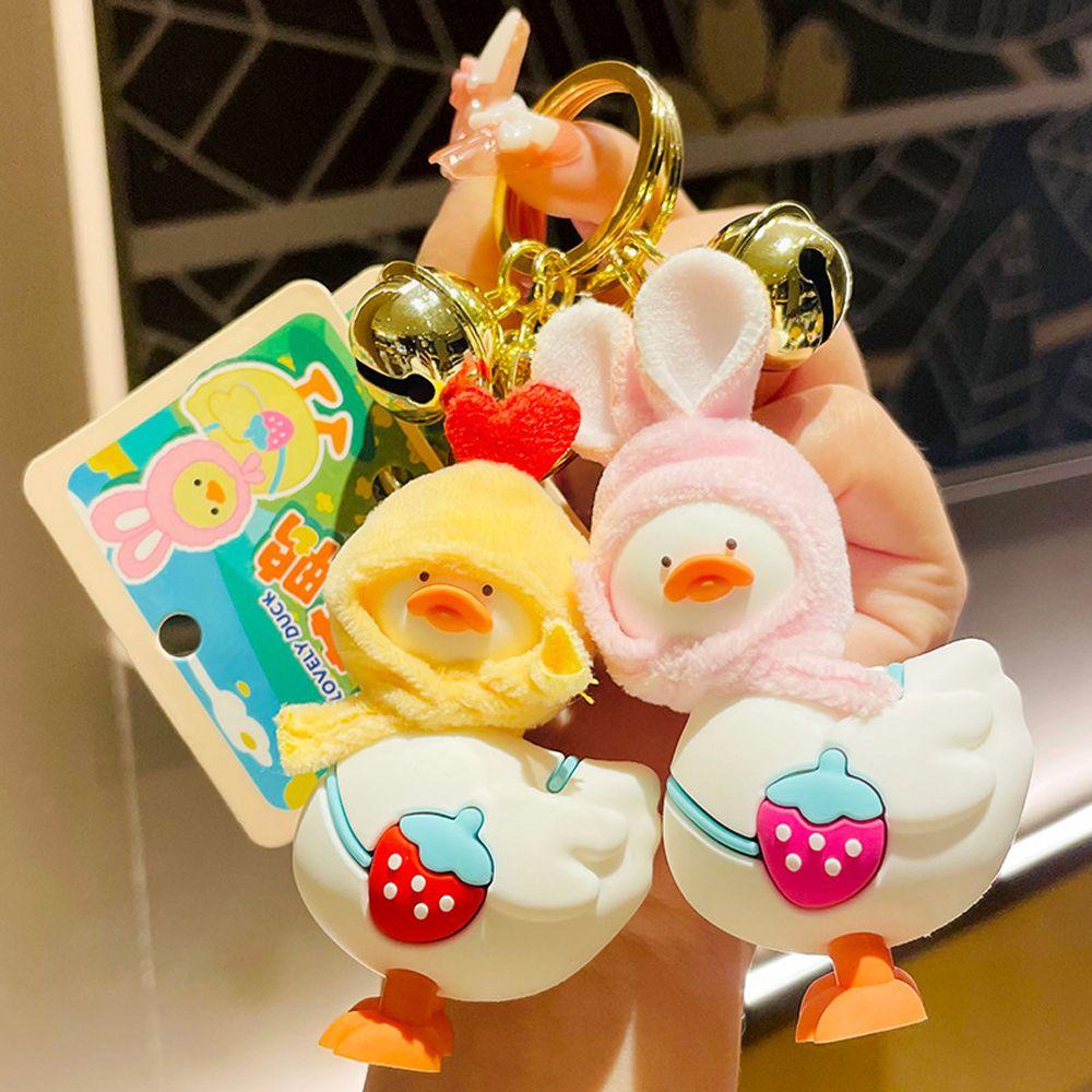 Móc Khóa Hình Vịt Nhồi Bông Dễ Thương