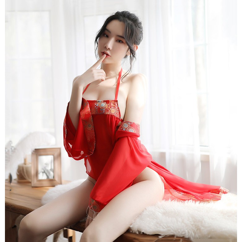 Yếm ngủ sexy tặng kèm áo choàng 1314 | BigBuy360 - bigbuy360.vn