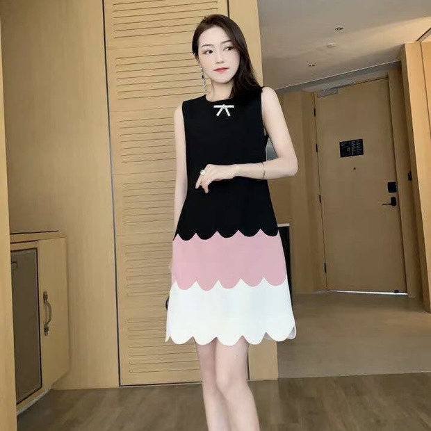 Đầm thiết kế, đầm trung niên, chất thun đẹp hàng quảng châu nữ hiệu DR Fashion size S M L XL XXL