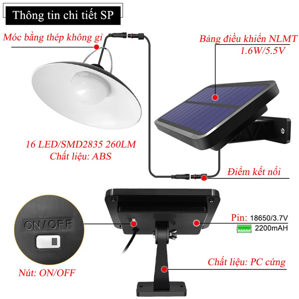 Đèn năng lượng mặt trời XJ-16RD
