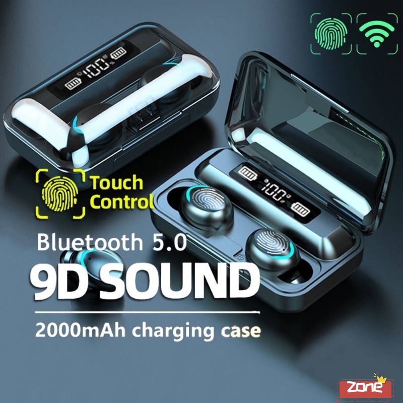 100% Thương hiệu Mới F9-5C Tai Nghe Không Dây Bluetooth Tai Nghe Tai Nghe Không Thấm Nước Thể Thao EarBuds Đối với Huawei IPhone Xiaomi TWS Âm Nhạc Tai Nghe _ zone0