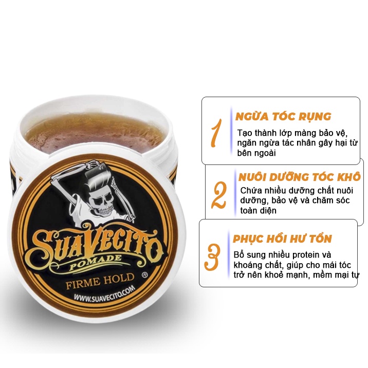 Sáp vuốt tóc màu Suavecito Pomade - Sáp vuốt tóc nam Lamyra