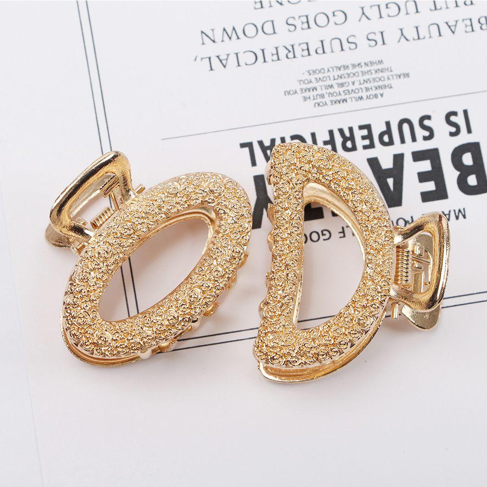 Kẹp Càng Cua Tròn Bằng Kim Loại Tinh Tế Cho Nữ