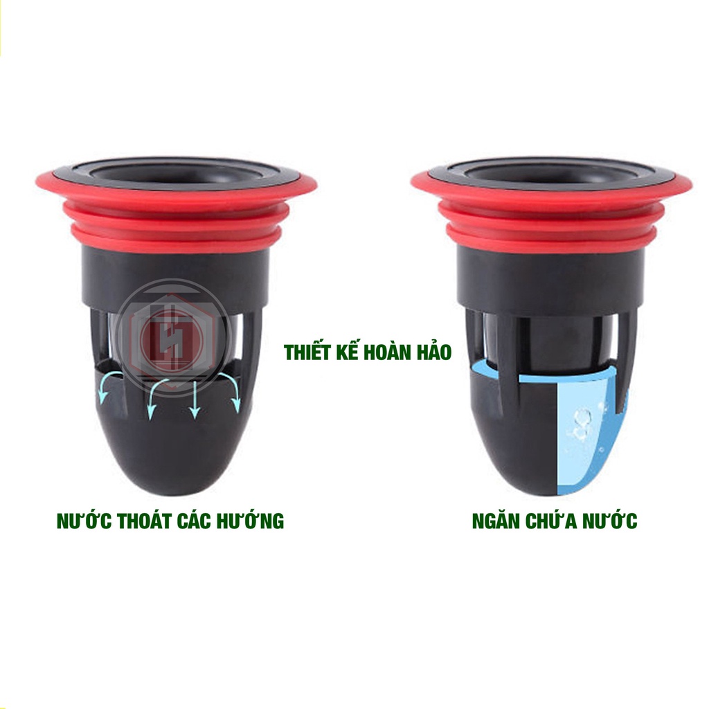 Bịt cống chặn mùi hôi, bộ nắp phễu thoát sàn chống trào ngược ngăn côn trùng tiện lợi