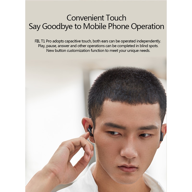 Tai Nghe Thể Thao Không Dây FIIL T1 Pro Giảm Tiếng Ồn 32 Tiếng stanbdy Bluethooth 5.2 Tiếng Cho Xiaomi