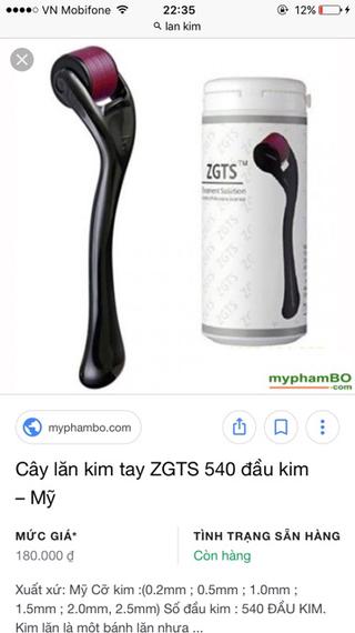 Lăn Kim tay ZGTS 540