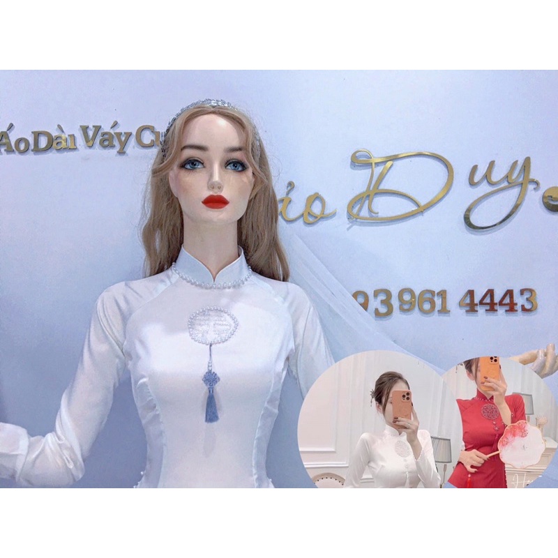 Phụ kiện trang trí áo dài, đồng tâm kết tua rua