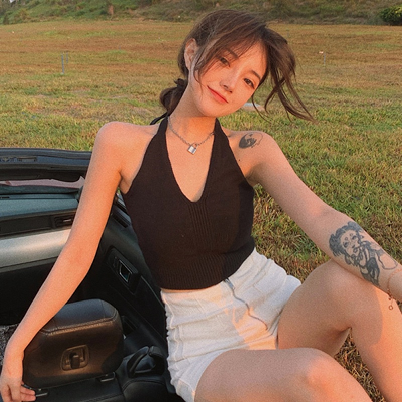 Áo Hai Dây Cổ Chữ V Quyến Rũ Thời Trang Dành Cho Nữ