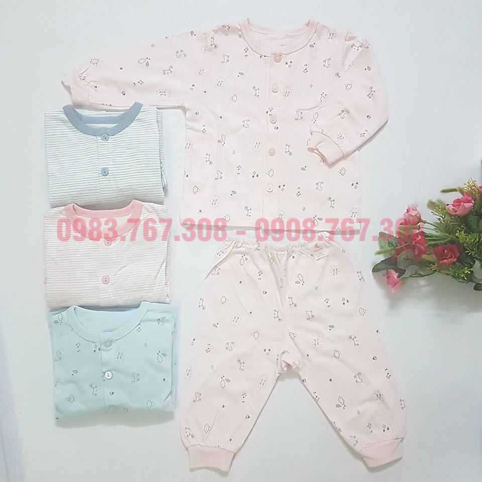 [MIO] Bộ Quần Áo Dài Tay Miomio Cho Bé Sơ Sinh Chất Cotton Mềm Mại Size 1M, 3M