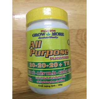 Phân bón lá Grow more NPK 20-20-20 TE, Giúp Cây Phát Triển