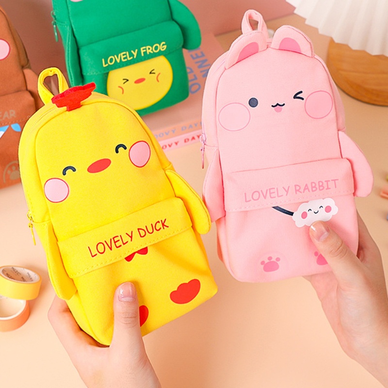 Túi Đựng Mỹ Phẩm / Đồ Vệ Sinh Cá Nhân Bằng Vải Canvas Có Khóa Kéo Mới Lạ Dành Cho Học Sinh / Trẻ Em