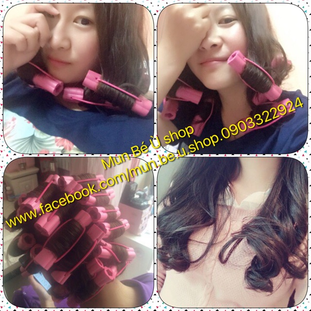 Lô bọt biển Night Set Curler - mun bé ù shop Lô mút dây uốn tóc không dùng nhiệt