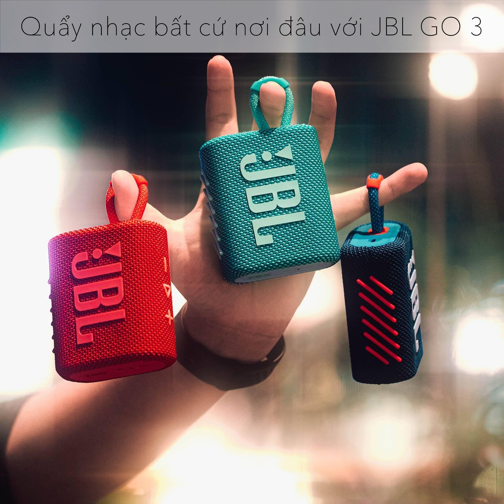 [Mã 12ELSALE hoàn 7%  đơn 300K] Loa Bluetooth JBL GO 3 chính hãng