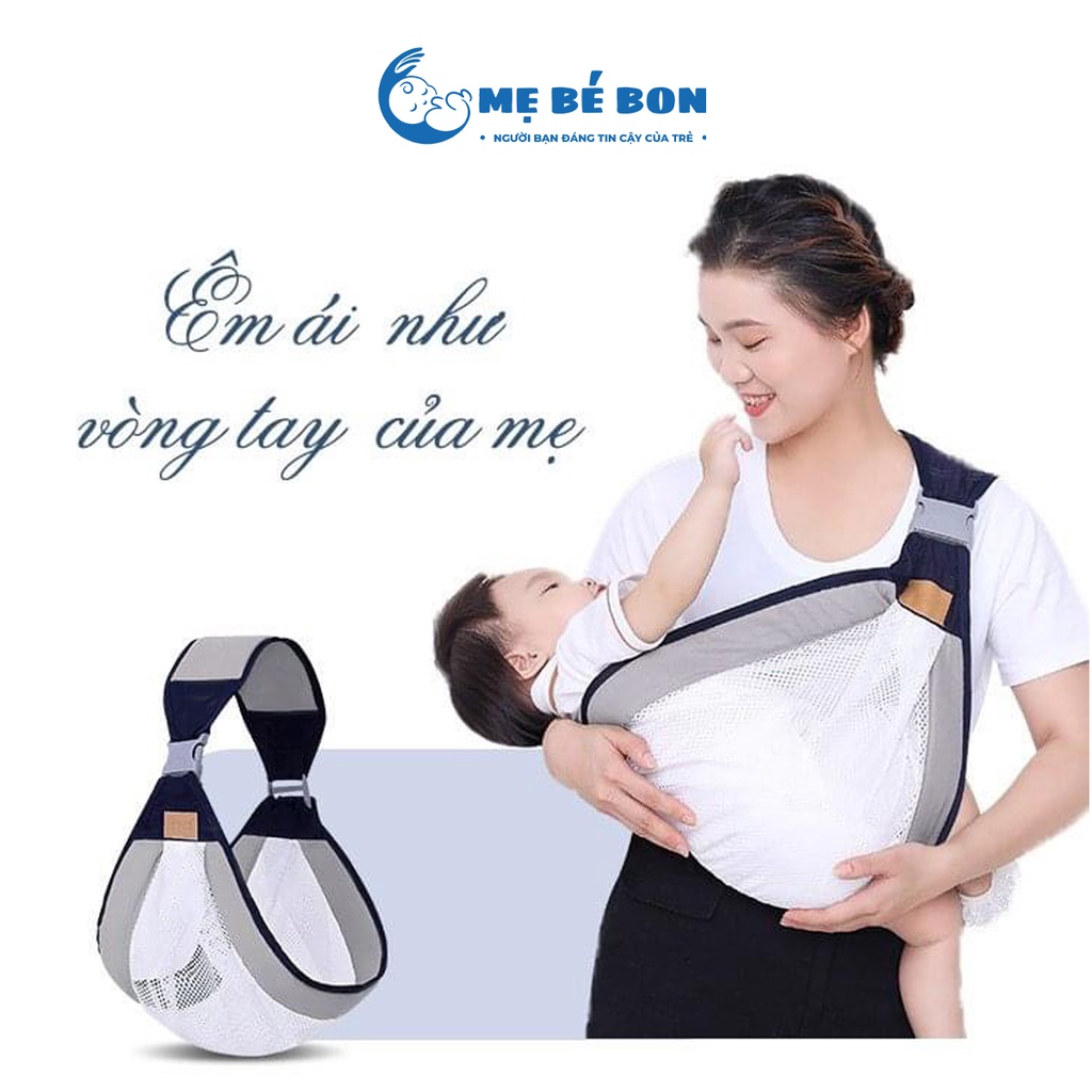 Đai địu em bé phía trước ngang hông siêu nhẹ Mẹ Bé Bon