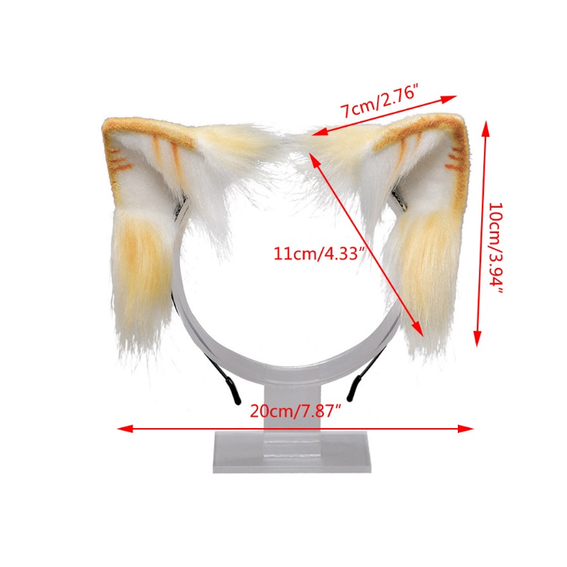 Kẹp Tóc Tai Mèo Phối Lông Nhân Tạo Đáng Yêu