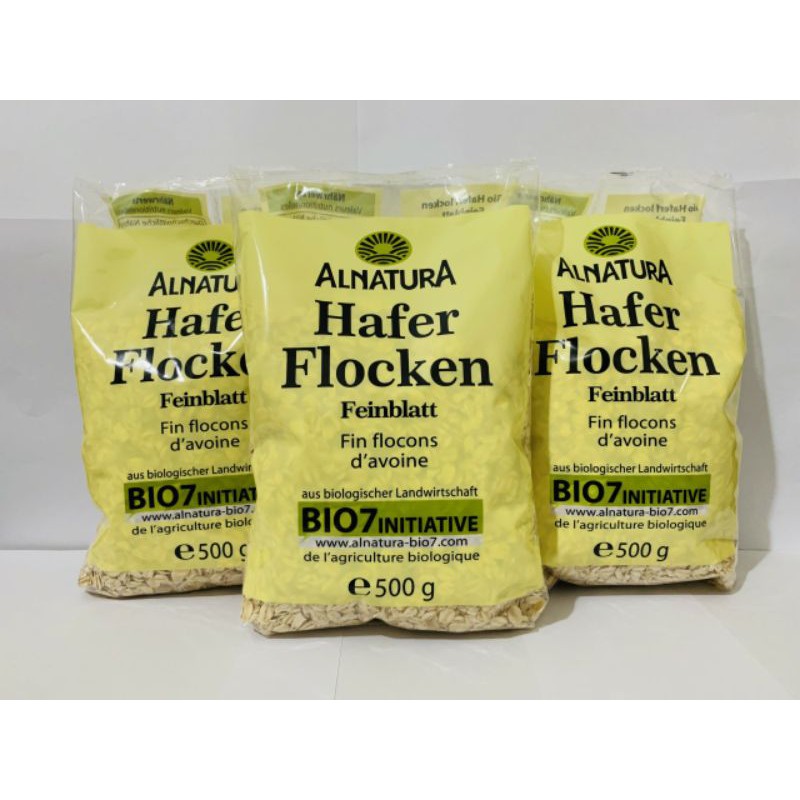 Yến mạch Đức hữu cơ Alnatura Hafer Flocken Bio7, 500gr