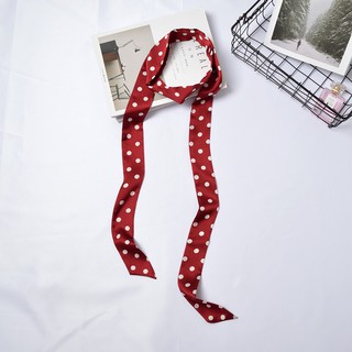 Khăn lụa dài chấm bi 95x5cm
