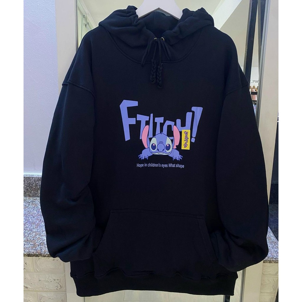 [Video+Ảnh Thật] Áo Hoodie Nỉ Unisex Form Rộng Stich Ăn Mỳ Nam Nữ ulzzang AK158 Kho Sỉ TD | BigBuy360 - bigbuy360.vn