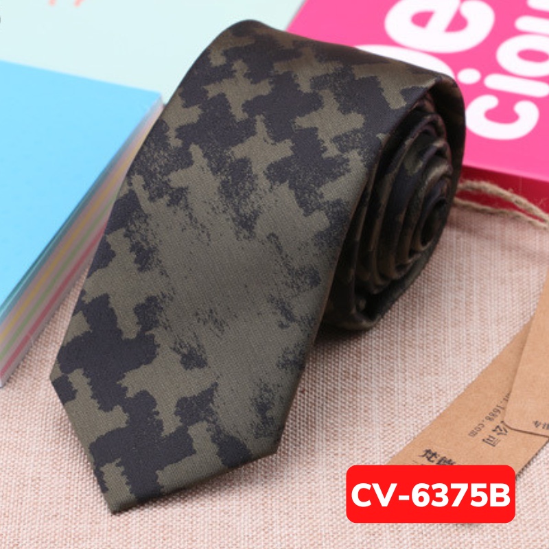 Cà vạt chú rể bản nhỏ 6cm, Calavat cao cấp, Cravat phong cách Hàn Quốc, Cavat dự tiệc CV-6375