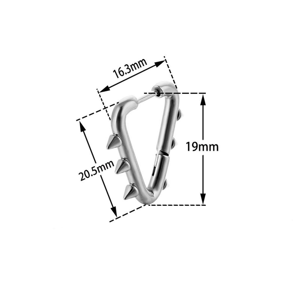 Bông Tai Hình Tam Giác Bằng Thép Titan Phong Cách Punk Cá Tính Cho Nam