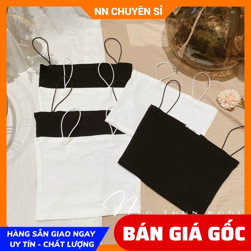 ÁO THUN BORIP - ÁO 2 DÂY SỢI BÚN CỰC XINH - ÁO CROPTOP 2 DÂY - ÁO ỐNG 2 DÂY ABR01 ⚡100% ẢNH THẬT⚡