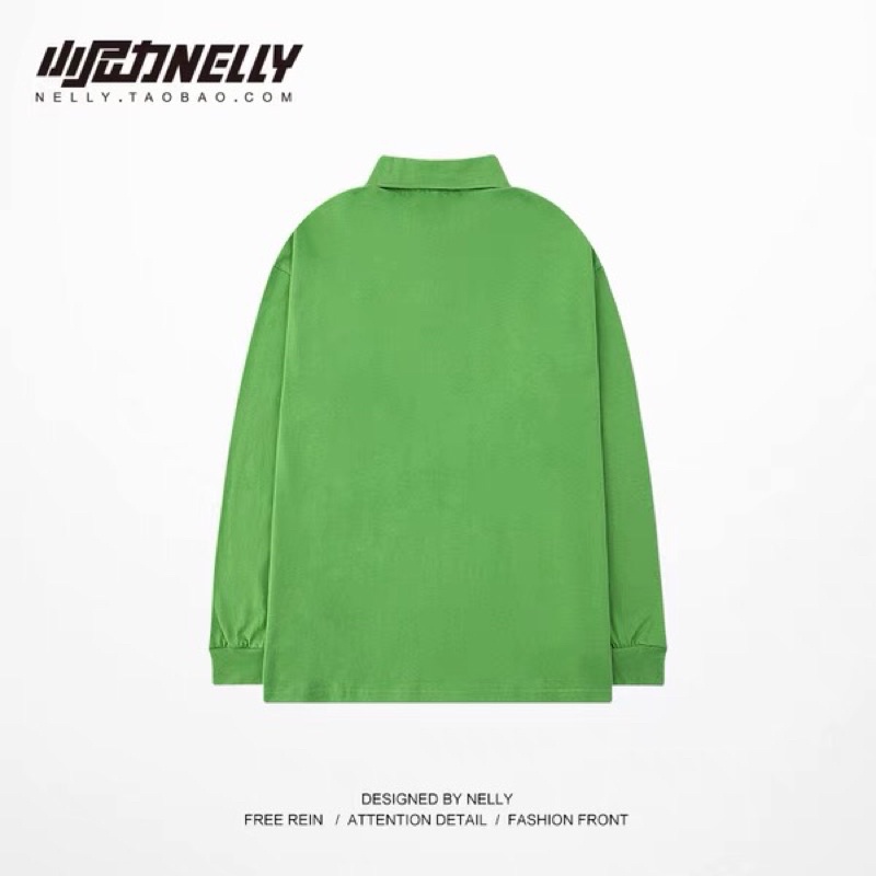 Áo phông polo nelly dài tay trơn sale (có sẵn)