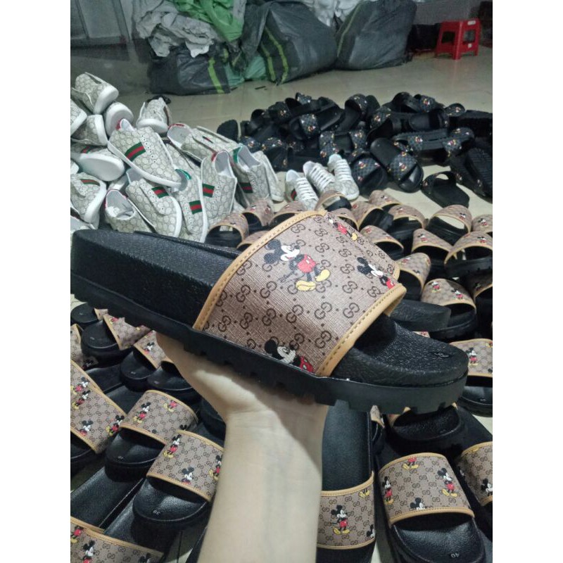 Dép da NAM quai ngang MICKEY đế cao đẳng cấp full size 37-43