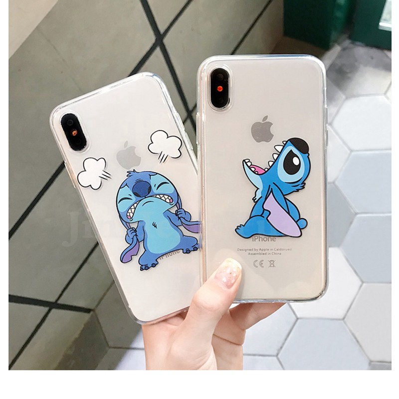 Ốp điện thoại TPU họa tiết Stitch hoạt hình cho iPhone 6 6s 7 8 Plus X XS Max XR iPhone 11 Pro max