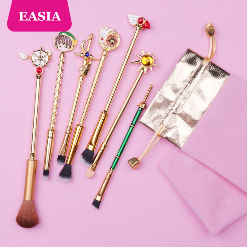 Set 7 cọ trang điểm mặt tạo hình gậy thần Sakura thủ lĩnh thẻ bài