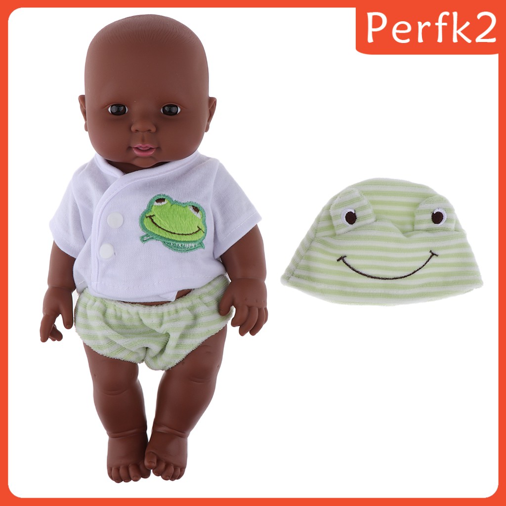 30cm Realistic Vinyl Baby Doll Lifelike Newborn Baby Doll Toy Gift in Green