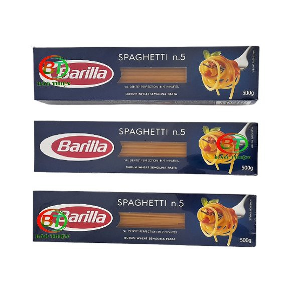Mì Barilla sợi hình ống các cỡ (Spaghettoni)  500g