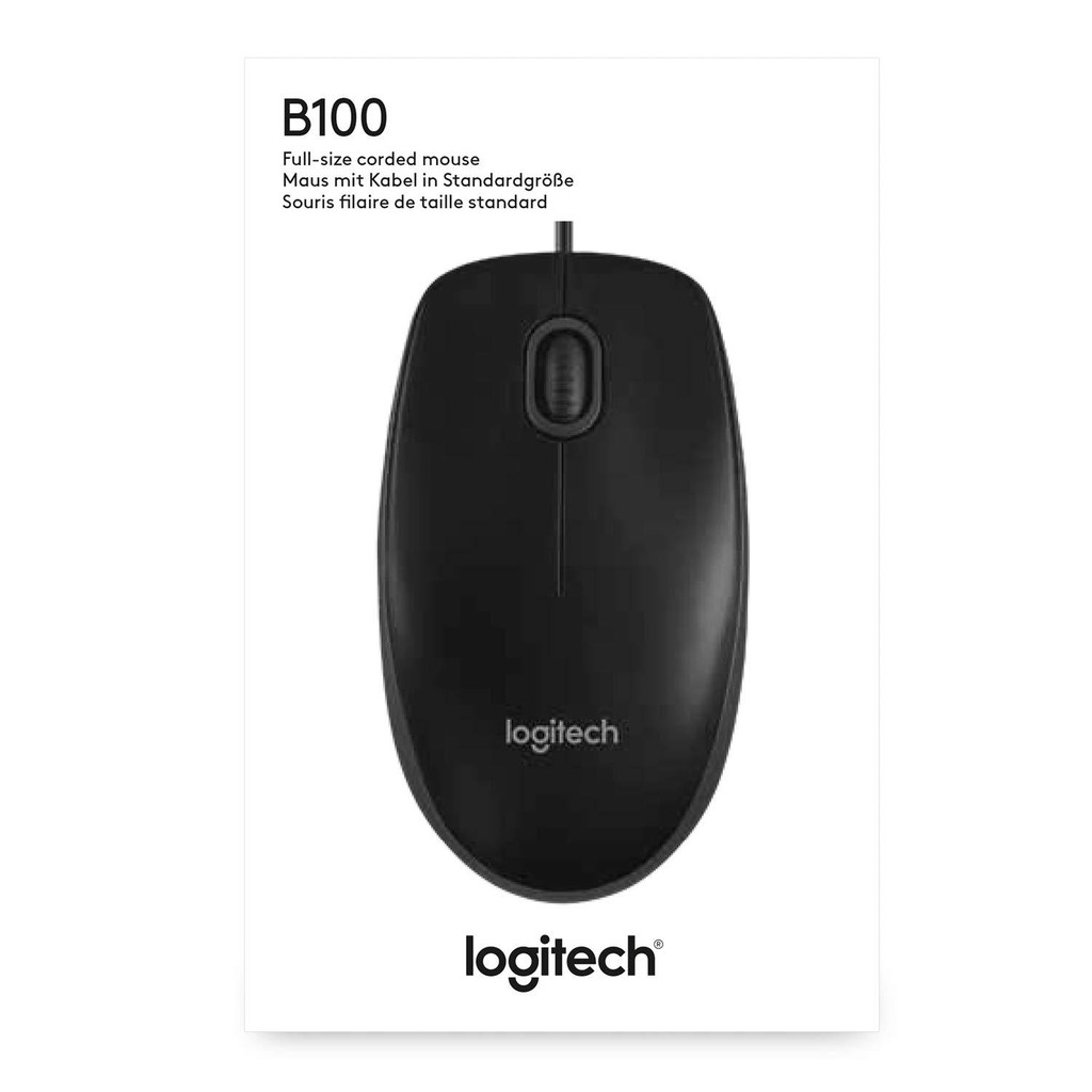 [Mã ELFLASH5 giảm 20K đơn 50K] Chuột quang Logitech B100 chính hãng bảo hành 12 tháng