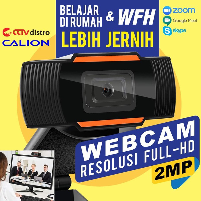 Webcam Full Hd 1080p Usb Calion Cal-2001wa Cho Pc Laptop