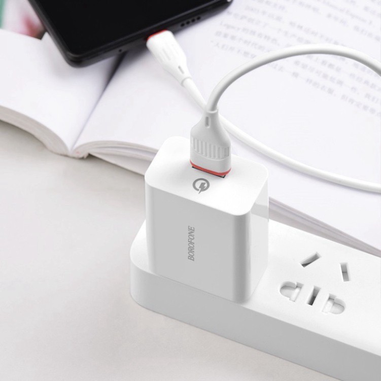 {Củ Sạc Nhanh Borofone} BA21 Micro/Typec QC3.0