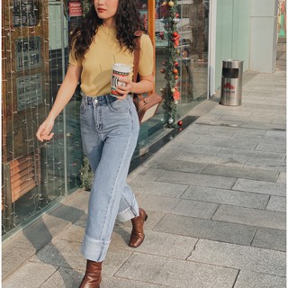 QUẦN JEANS GẬP GẤU 6817