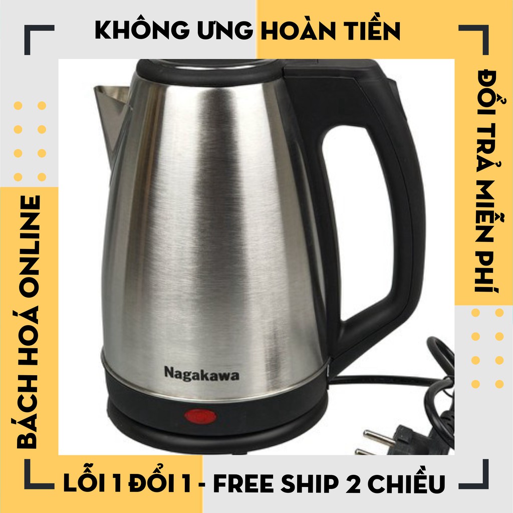 [Hàng Loại 1] Ấm siêu tốc inox dung tích 1.8L Naga NAG0312