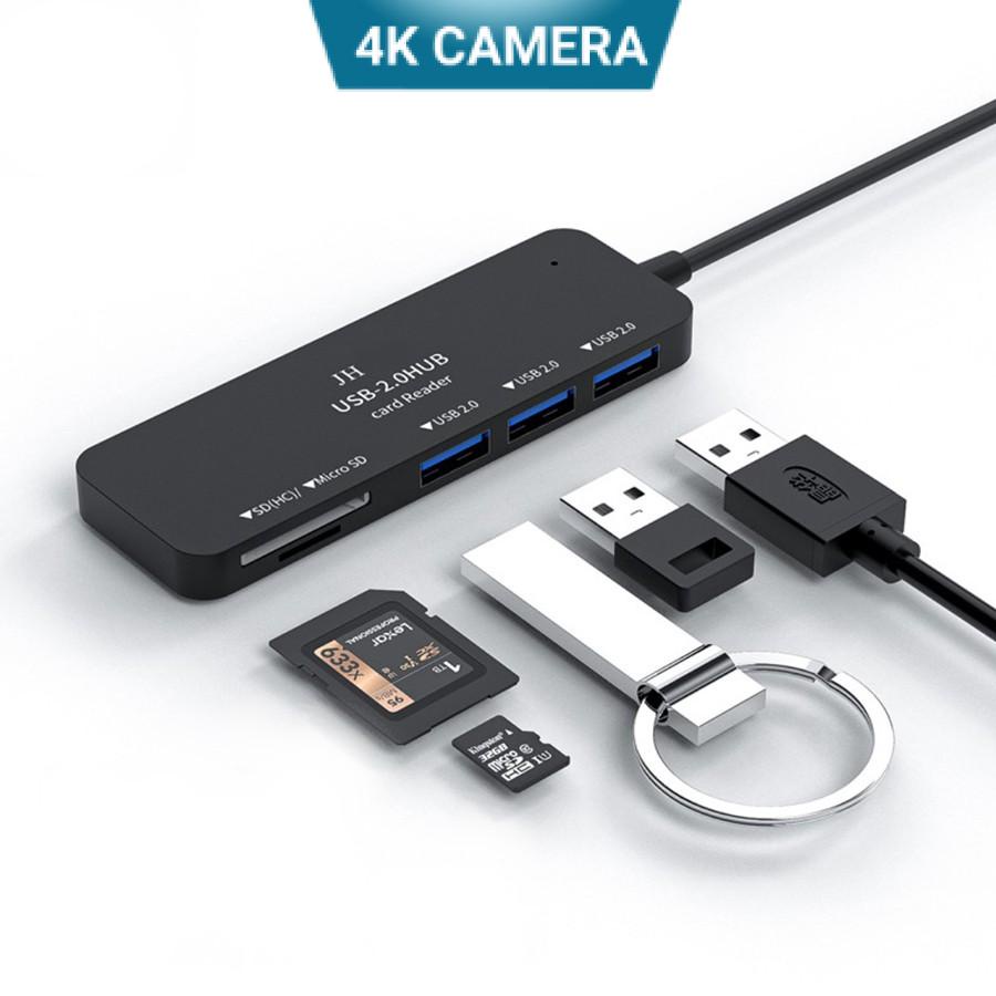 Bộ chia cổng usb kiêm đầu đọc thẻ nhớ SD đa năng chính hãng