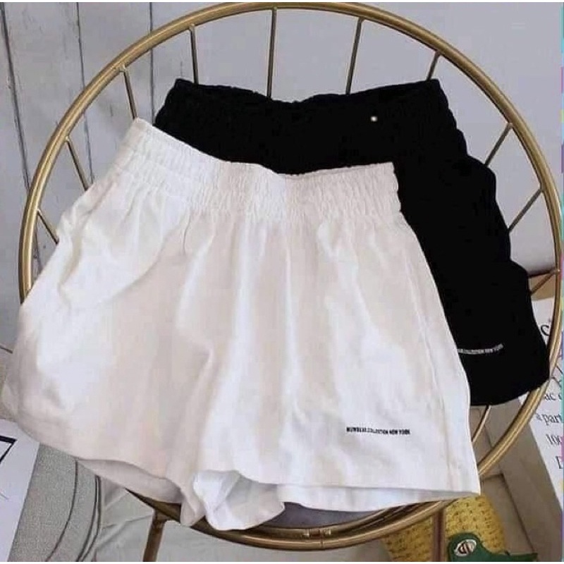 Quần đùi nam nữ hình thêu freesize