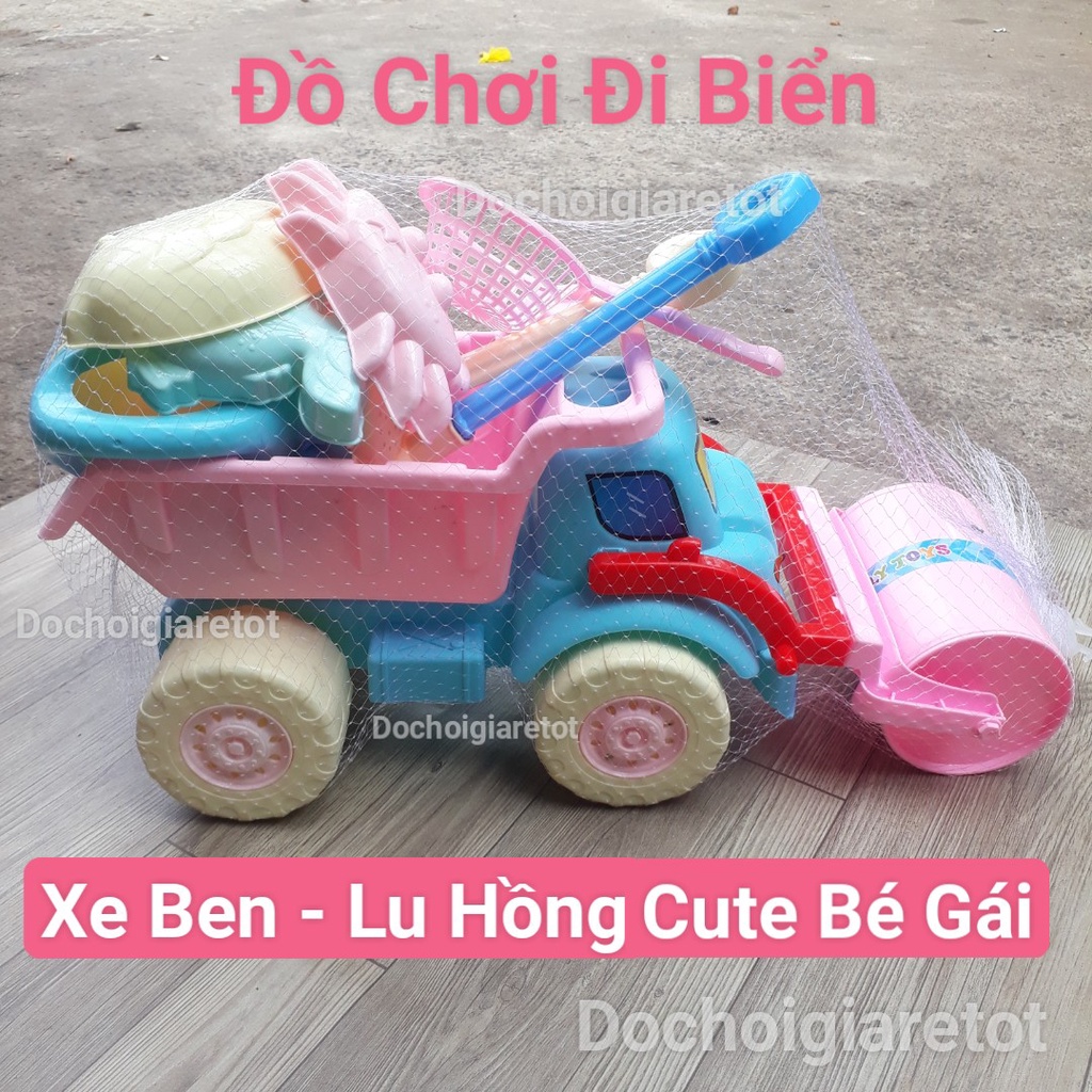 (Ảnh thật) Xe Ôtô đồ chơi xúc cát đi biển. Xe Cút Kít, Xe Rùa Đồ Chơi Cát, Hạt muồng đi biển Cho Bé