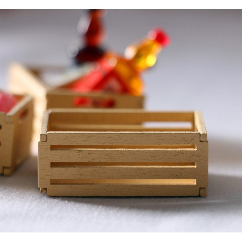 Mô hình hộp gỗ nhỏ trang trí tiểu cảnh nhà mô hình, nhà Dollhouse DIY
