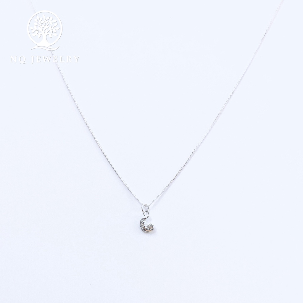 Dây chuyền bạc hình mặt trăng và sao - NQ Jewelry