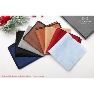 Khăn Cài Túi Áo Vest - Pocket Square, phụ kiện lịch lãm, nhiều mẫu trơn màu