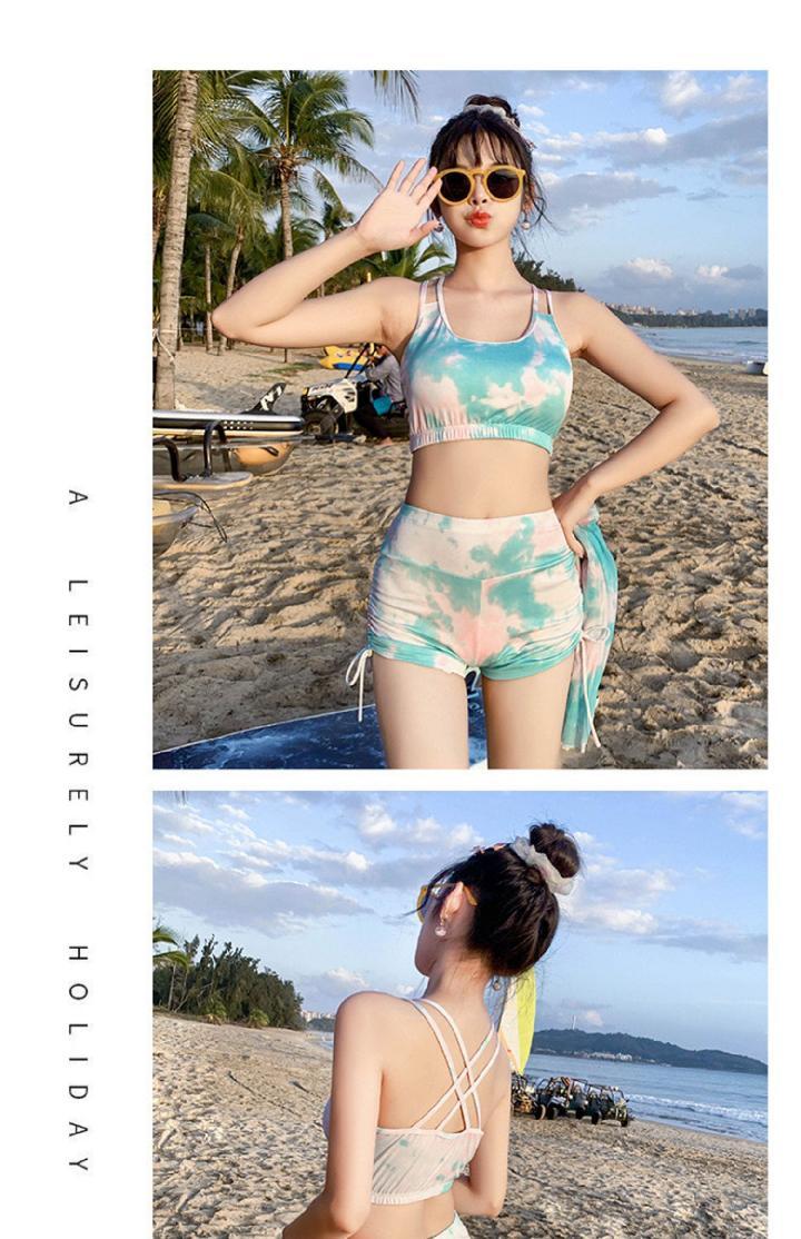 Bộ Đồ Bơi Thể Thao Ba Món Dáng Rộng Kiểu Hàn Quốc Cho Học Sinh | BigBuy360 - bigbuy360.vn