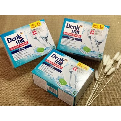 Viên rửa bát DENKMIT 65 viên dành cho máy rửa chén bát [hàng Đức chính hãng]