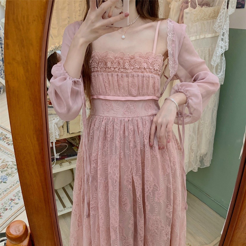 Áo khoác voan croptop viền ren HÌNH THẬT UK28920